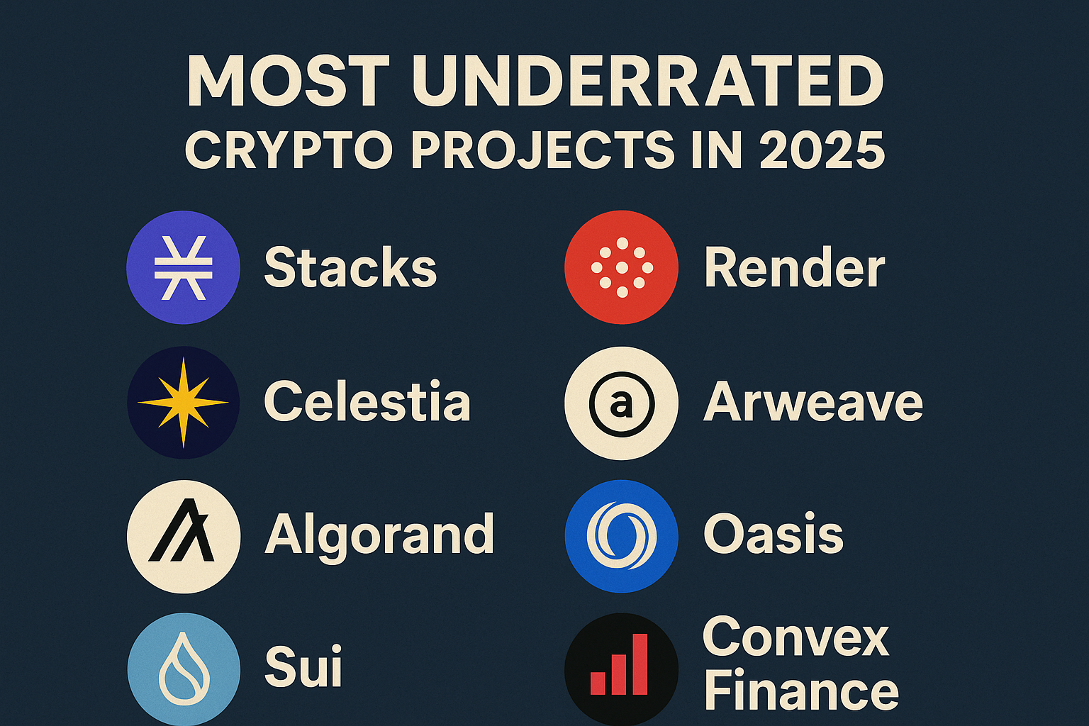 Most Underrated Crypto Projects in 2025