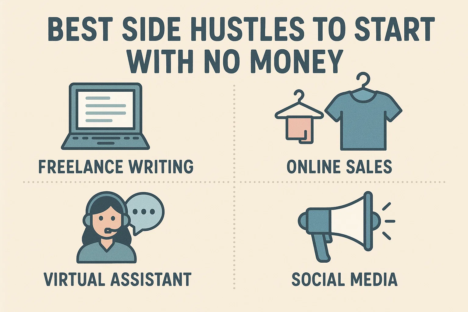 Best side hustles to start with no money