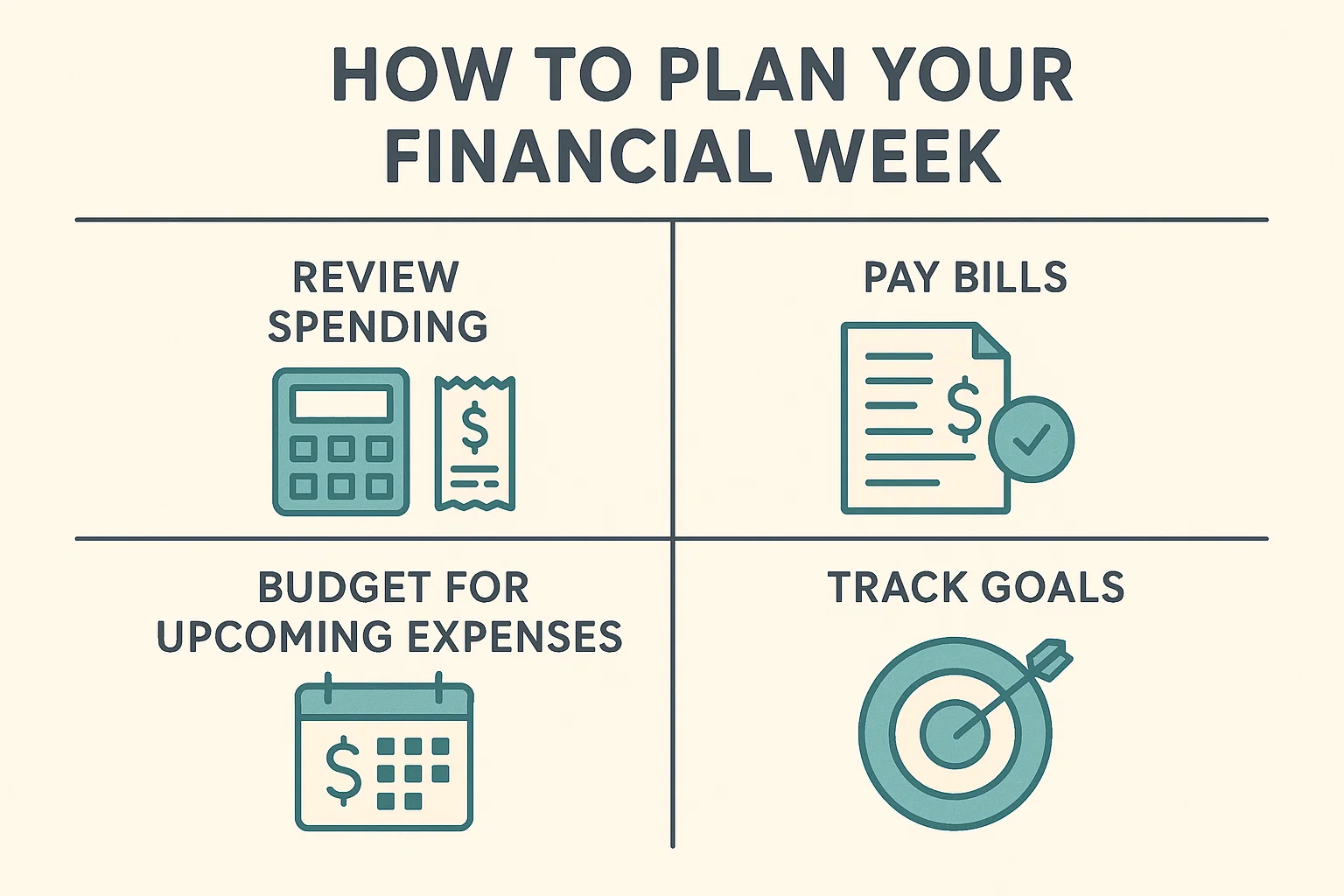How to plan your financial week