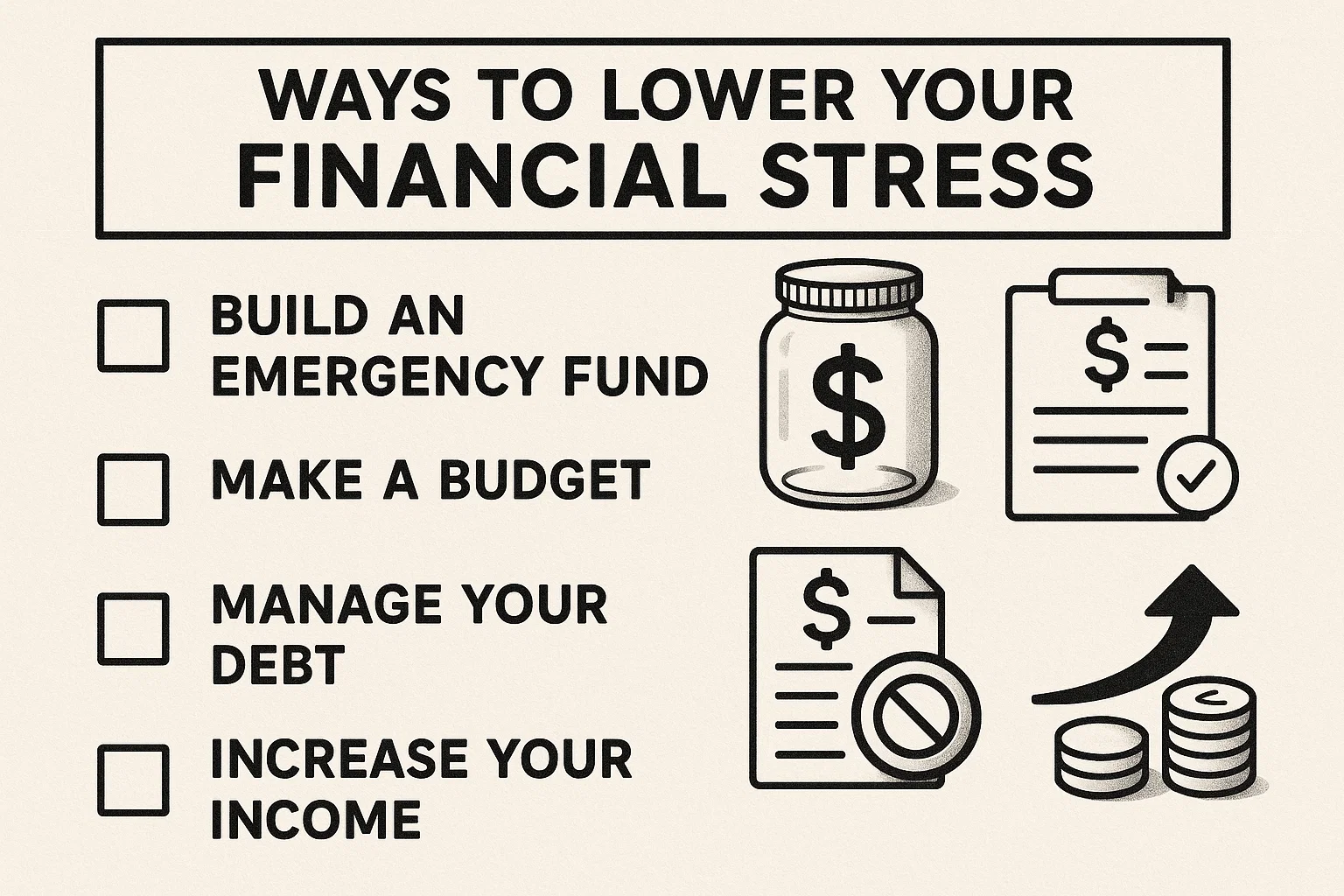 Ways to lower your financial stress