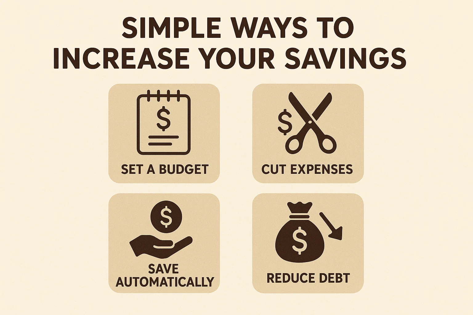 simple ways to increase your savings